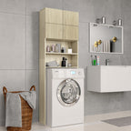 vidaXL Waschmaschinenschrank Sonoma-Eiche 64x25,5x190 cm Holzwerkstoff