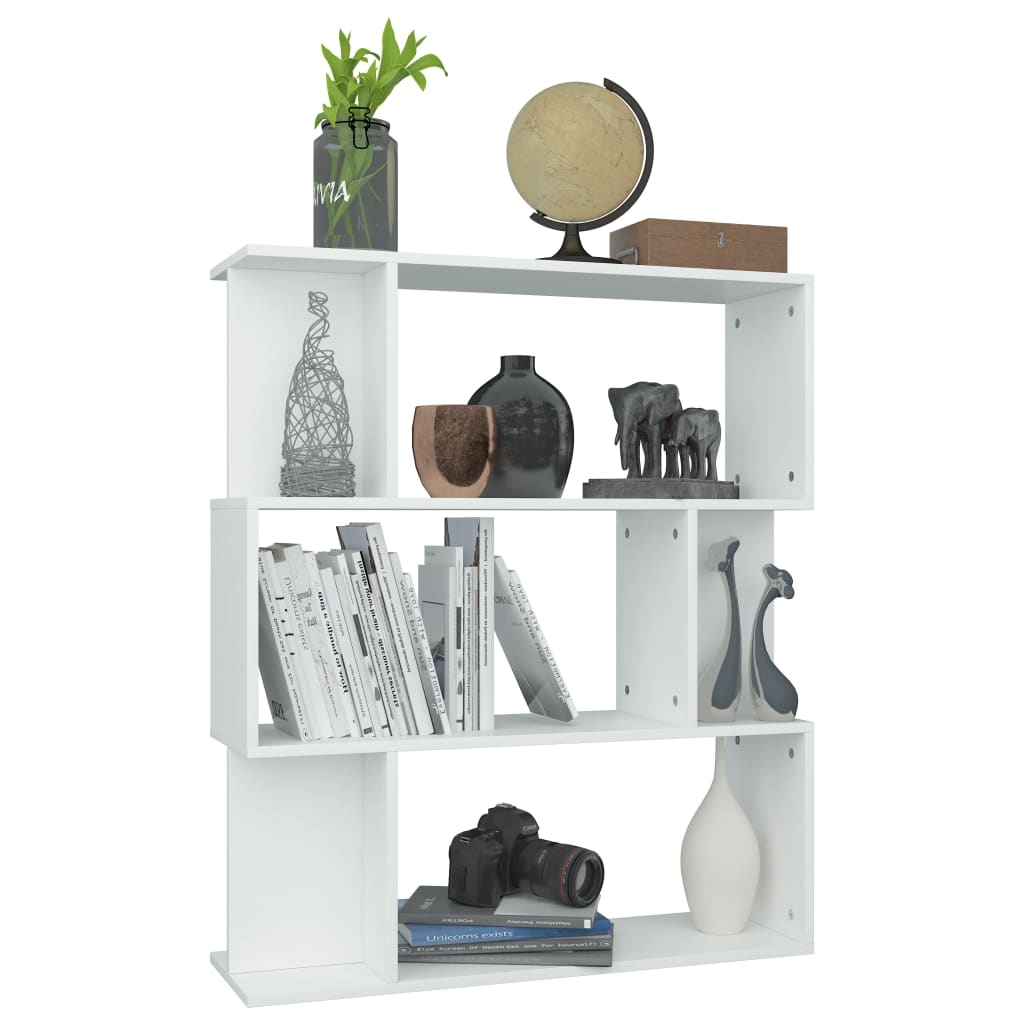 vidaXL Bücherregal/Raumteiler Weiß 80x24x96 cm Holzwerkstoff