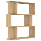 vidaXL Bücherregal/Raumteiler Sonoma-Eiche 80x24x96 cm Holzwerkstoff