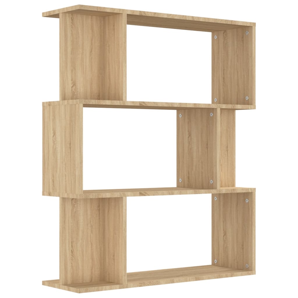 vidaXL Bücherregal/Raumteiler Sonoma-Eiche 80x24x96 cm Holzwerkstoff