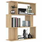 vidaXL Bücherregal/Raumteiler Sonoma-Eiche 80x24x96 cm Holzwerkstoff