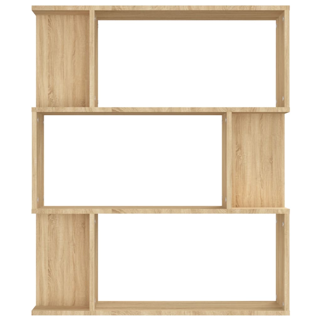 vidaXL Bücherregal/Raumteiler Sonoma-Eiche 80x24x96 cm Holzwerkstoff