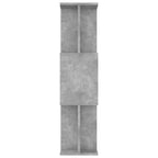 vidaXL Bücherregal/Raumteiler Betongrau 80x24x96 cm Holzwerkstoff
