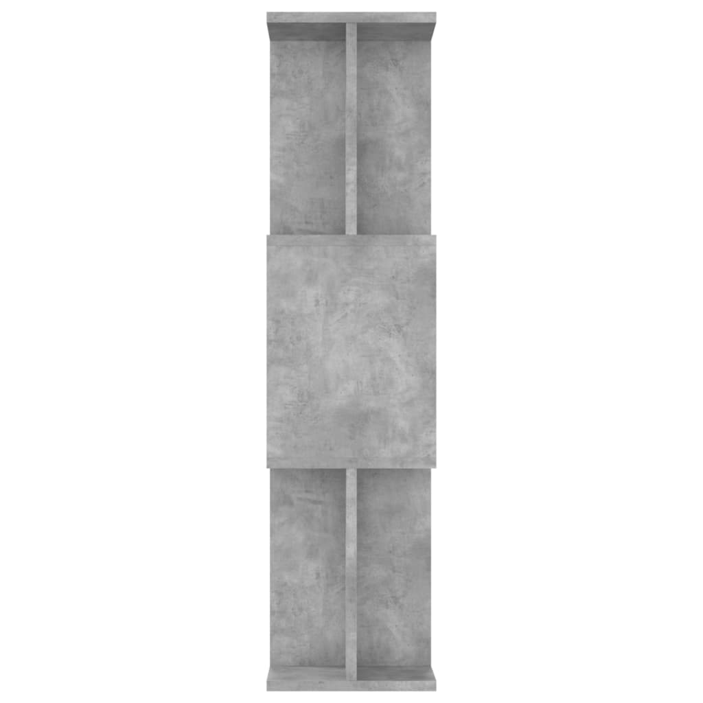 vidaXL Bücherregal/Raumteiler Betongrau 80x24x96 cm Holzwerkstoff