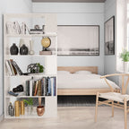 vidaXL Bücherregal/Raumteiler Hochglanz-Weiß 80x24x159 cm