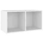 vidaXL Schallplatten-Aufbewahrungsbox Weiß 71x34x36 cm Holzwerkstoff
