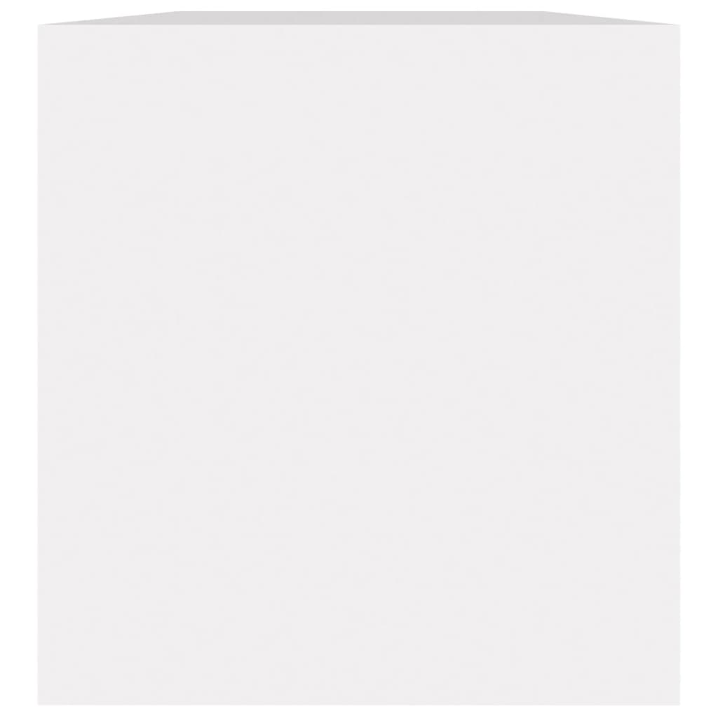vidaXL Schallplatten-Aufbewahrungsbox Weiß 71x34x36 cm Holzwerkstoff