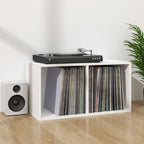 vidaXL Schallplatten-Aufbewahrungsbox Weiß 71x34x36 cm Holzwerkstoff