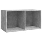 vidaXL Schallplatten-Aufbewahrungsbox Betongrau 71x34x36 cm