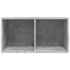 vidaXL Schallplatten-Aufbewahrungsbox Betongrau 71x34x36 cm