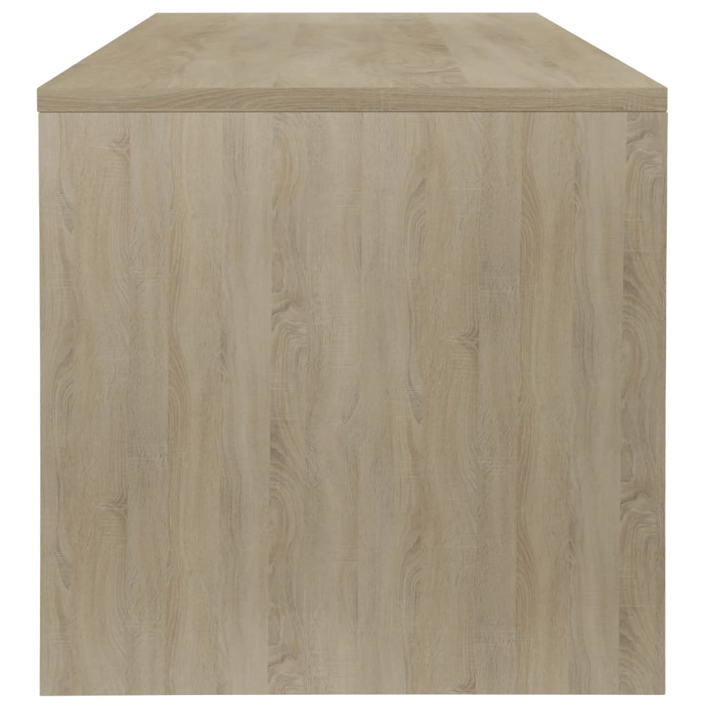 vidaXL Couchtisch Weiß und Sonoma-Eiche 100x40x40 cm Holzwerkstoff