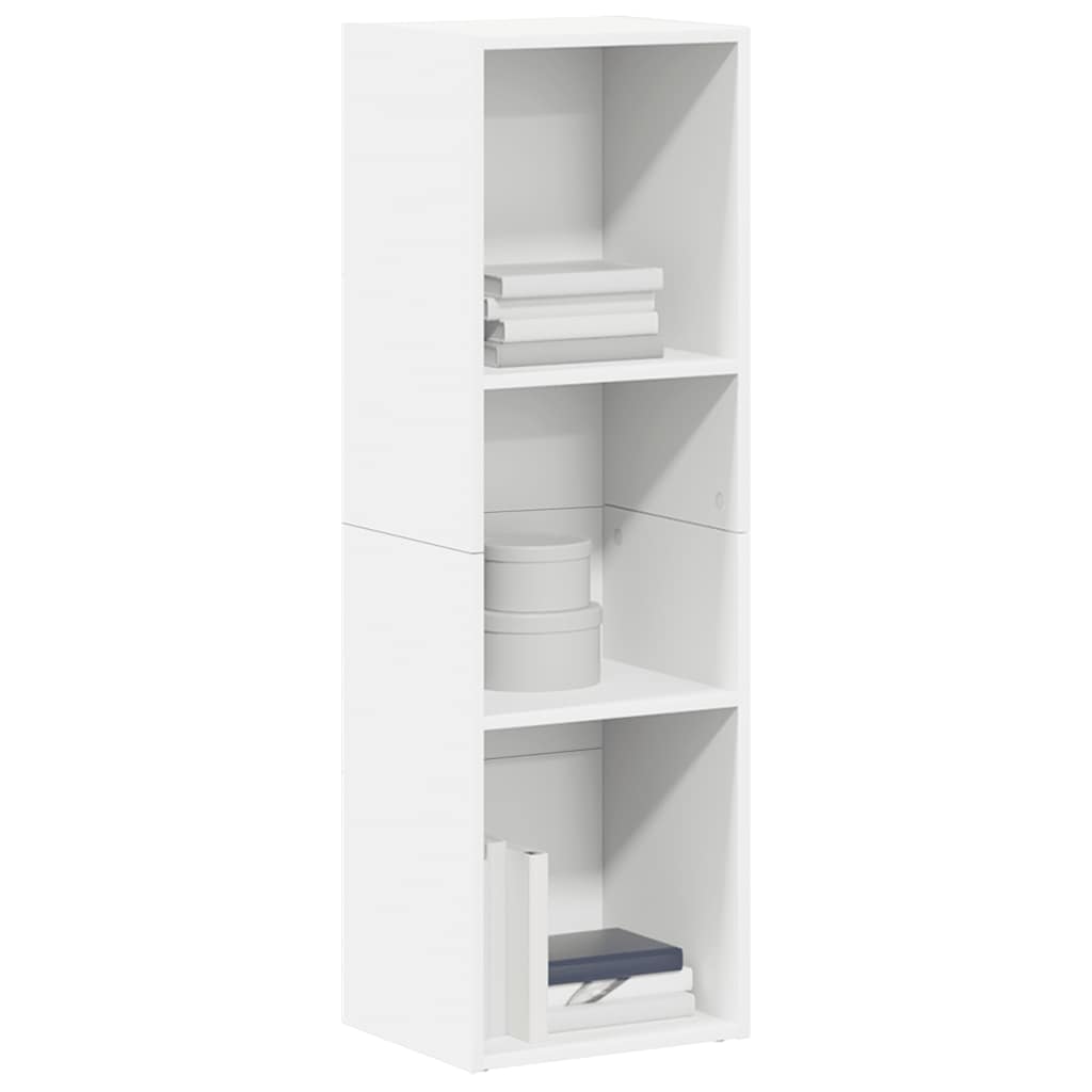 vidaXL Bücherregal/TV-Schrank Weiß 36x30x114 cm Holzwerkstoff