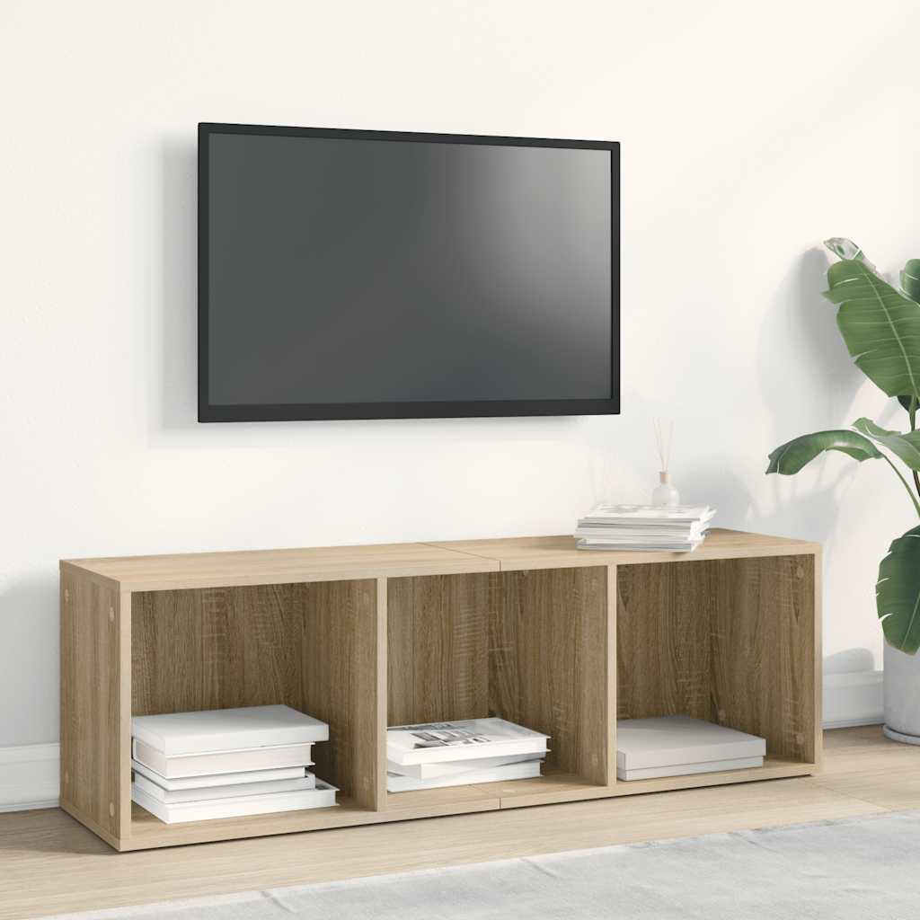 vidaXL Bücherregal/TV-Schrank Sonoma Eiche 36x30x114 cm Holzwerkstoff