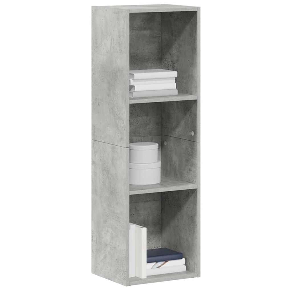 vidaXL Bücherregal/TV-Schrank Betongrau 36x30x114 cm Holzwerkstoff