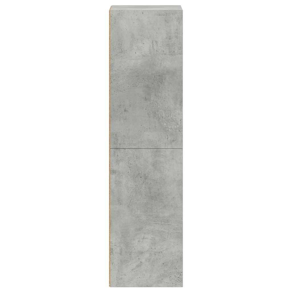 vidaXL Bücherregal/TV-Schrank Betongrau 36x30x114 cm Holzwerkstoff