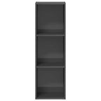 vidaXL Bücherregal/TV-Schrank Hochglanz-Grau 36x30x114cm Holzwerkstoff