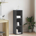 vidaXL Bücherregal/TV-Schrank Hochglanz-Grau 36x30x114cm Holzwerkstoff