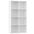 vidaXL Bücherregal/Sideboard Weiß 66×30×130 cm Holzwerkstoff