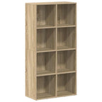 vidaXL Bücherregal/Sideboard Sonoma-Eiche 66×30×130 cm Holzwerkstoff