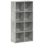 vidaXL Bücherregal/Sideboard Betongrau 66×30×130 cm Holzwerkstoff