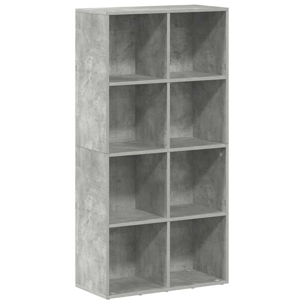 vidaXL Bücherregal/Sideboard Betongrau 66×30×130 cm Holzwerkstoff