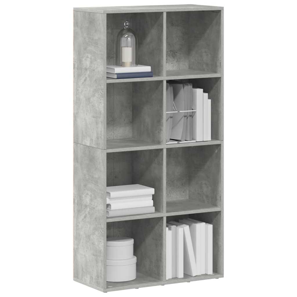 vidaXL Bücherregal/Sideboard Betongrau 66×30×130 cm Holzwerkstoff