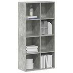 vidaXL Bücherregal/Sideboard Betongrau 66×30×130 cm Holzwerkstoff