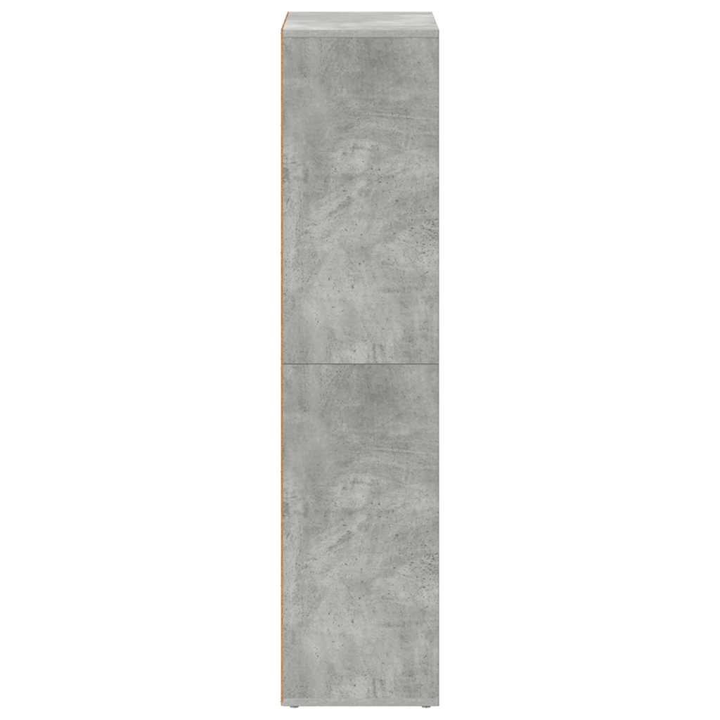 vidaXL Bücherregal/Sideboard Betongrau 66×30×130 cm Holzwerkstoff