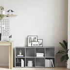 vidaXL Bücherregal/Sideboard Betongrau 66×30×130 cm Holzwerkstoff