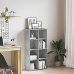 vidaXL Bücherregal/Sideboard Betongrau 66×30×130 cm Holzwerkstoff