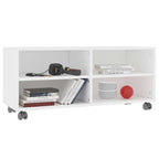 vidaXL TV-Schrank mit Rollen Weiß 90x35x35 cm Holzwerkstoff