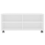 vidaXL TV-Schrank mit Rollen Weiß 90x35x35 cm Holzwerkstoff