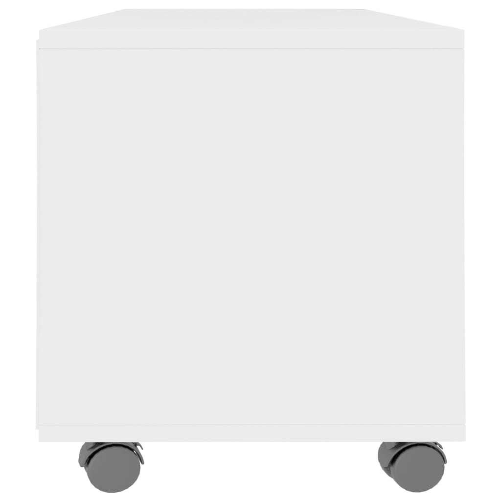vidaXL TV-Schrank mit Rollen Weiß 90x35x35 cm Holzwerkstoff