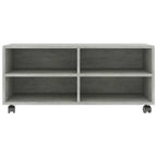 vidaXL TV-Schrank mit Rollen Betongrau 90x35x35 cm Holzwerkstoff