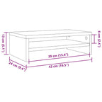 vidaXL Monitorständer Weiß 42x24x13 cm Holzwerkstoff