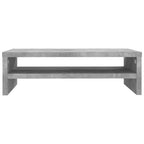 vidaXL Monitorständer Betongrau 42x24x13 cm Holzwerkstoff