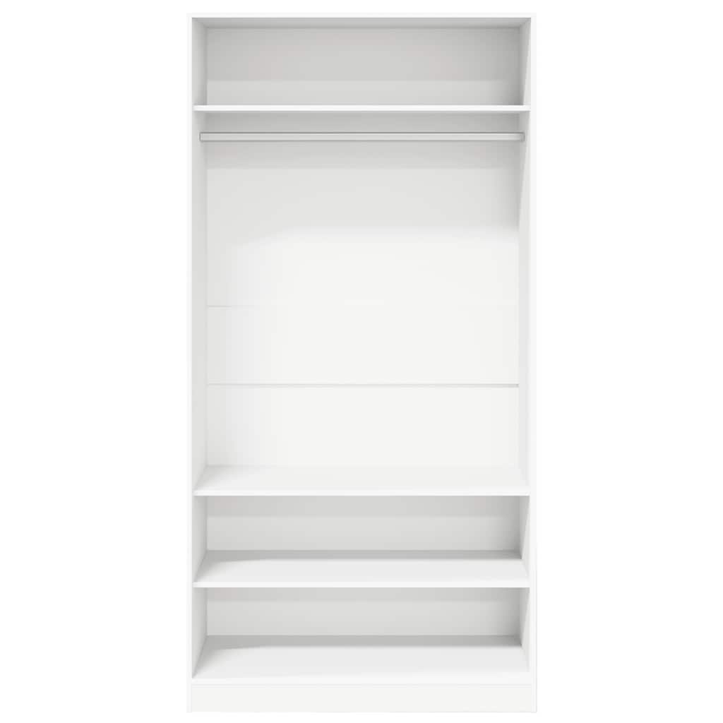 vidaXL Kleiderschrank Weiß 100×50×200 cm Holzwerkstoff