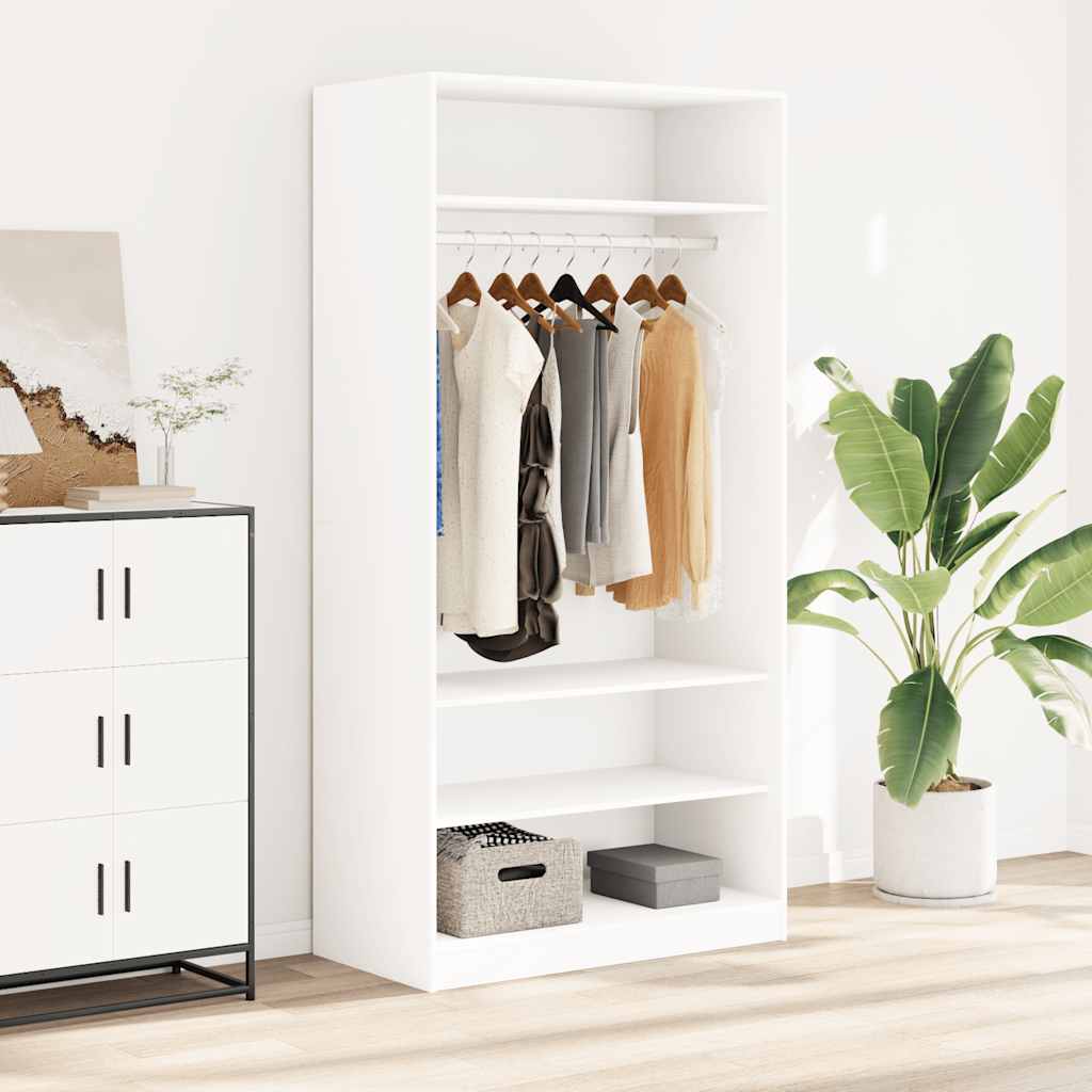 vidaXL Kleiderschrank Weiß 100×50×200 cm Holzwerkstoff