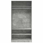 vidaXL Kleiderschrank Betongrau 100x50x200 cm Holzwerkstoff
