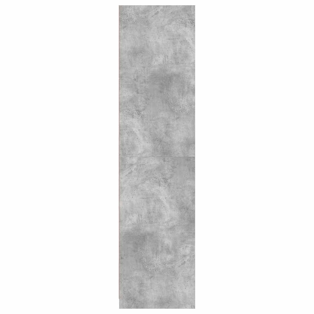 vidaXL Kleiderschrank Betongrau 100x50x200 cm Holzwerkstoff