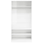 vidaXL Kleiderschrank Hochglanz-Weiß 100x50x200 cm Holzwerkstoff
