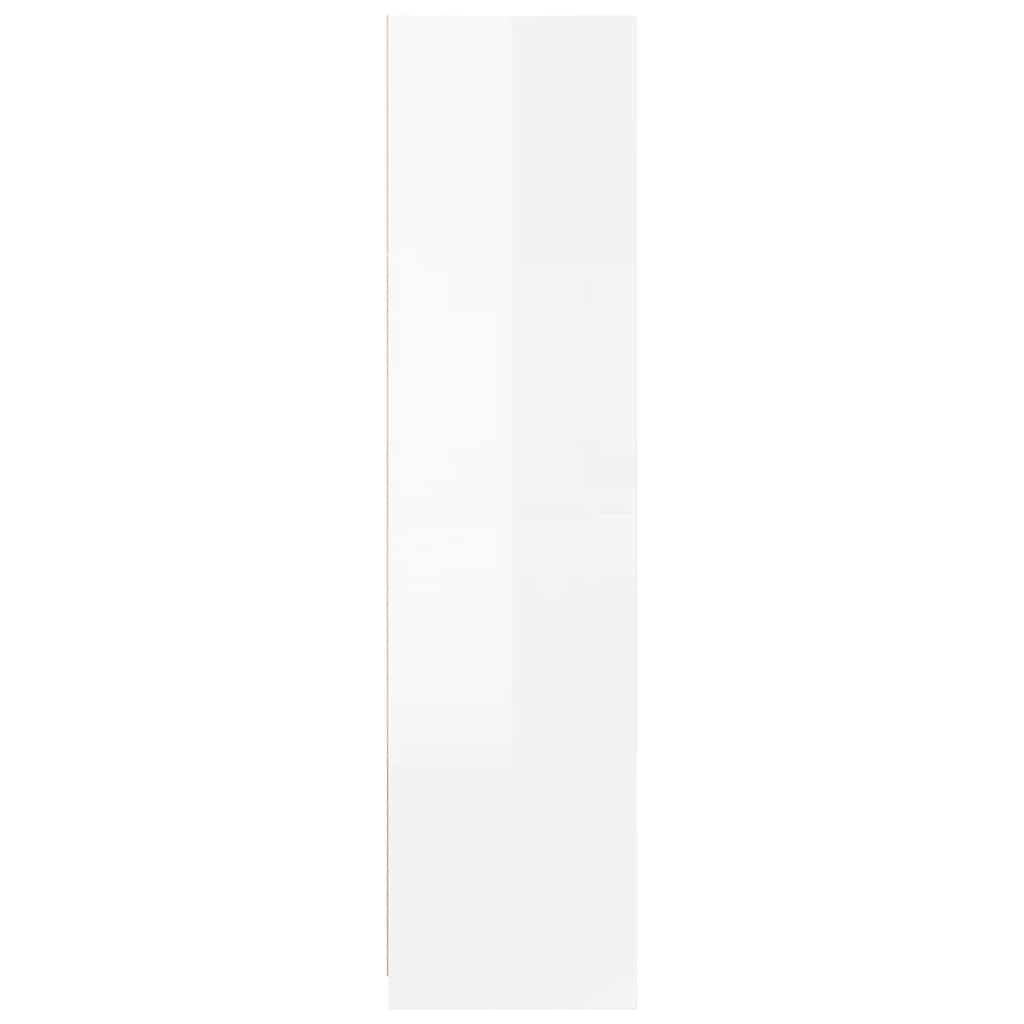 vidaXL Kleiderschrank Hochglanz-Weiß 100x50x200 cm Holzwerkstoff