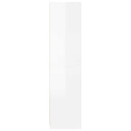 vidaXL Kleiderschrank Hochglanz-Weiß 100x50x200 cm Holzwerkstoff