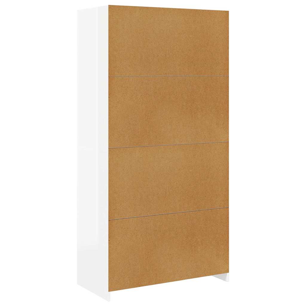 vidaXL Kleiderschrank Hochglanz-Weiß 100x50x200 cm Holzwerkstoff