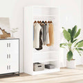 vidaXL Kleiderschrank Hochglanz-Weiß 100x50x200 cm Holzwerkstoff