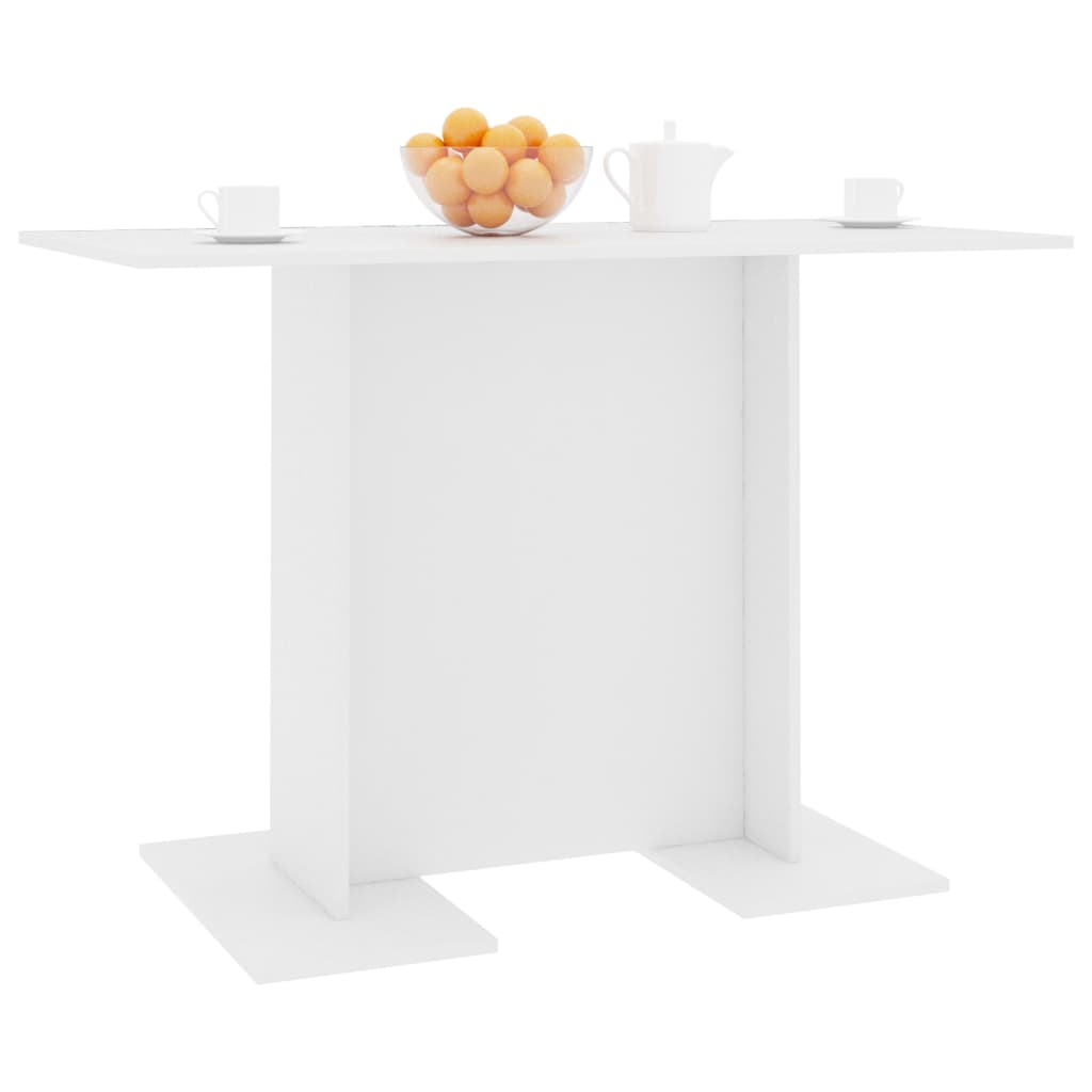 vidaXL Esstisch Weiß 110x60x75 cm Holzwerkstoff