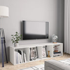 vidaXL Bücherregal/TV-Schrank Weiß 143×30×36 cm