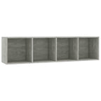 vidaXL Bücherregal/TV-Schrank Betongrau 143×30×36 cm