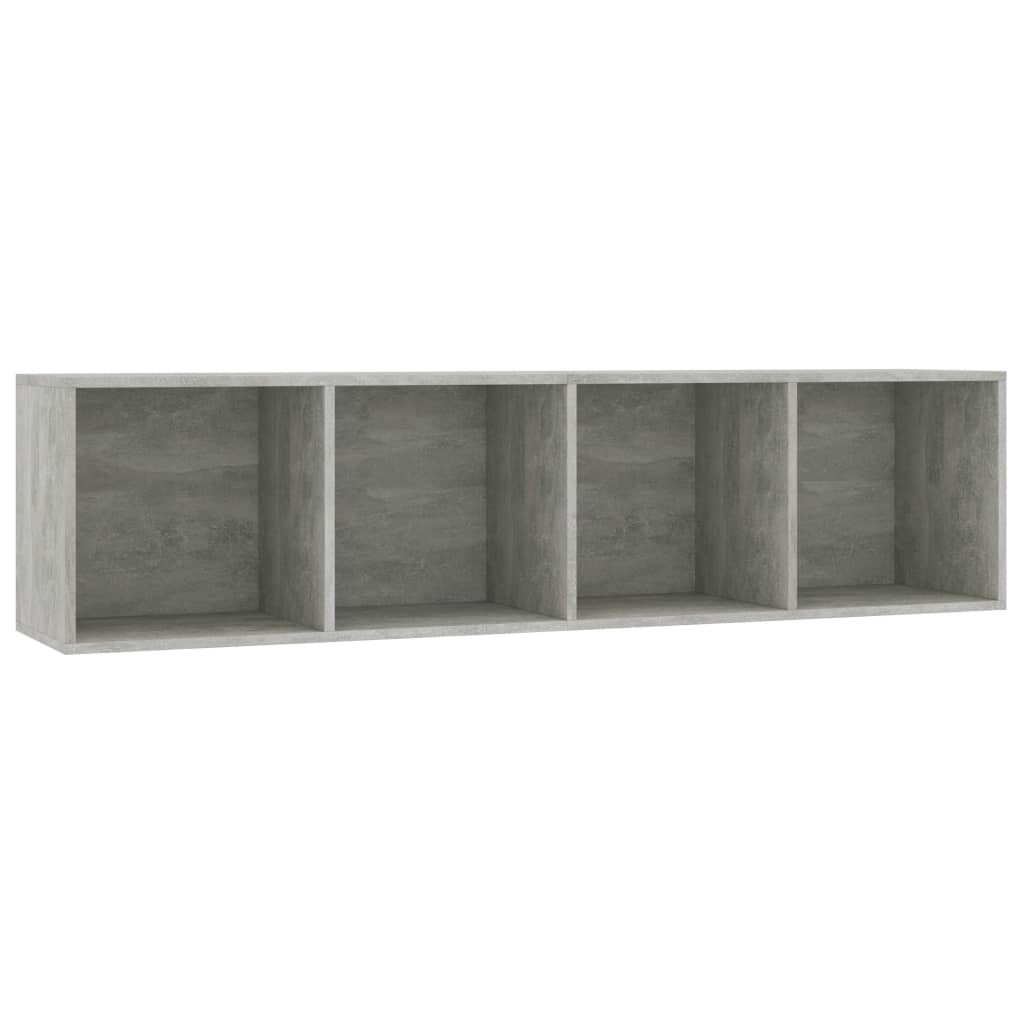 vidaXL Bücherregal/TV-Schrank Betongrau 143×30×36 cm