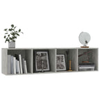 vidaXL Bücherregal/TV-Schrank Betongrau 143×30×36 cm